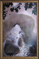Лавина вод жгутом упругим...№ M32 Масло, картон, 120x80см.,1989г.